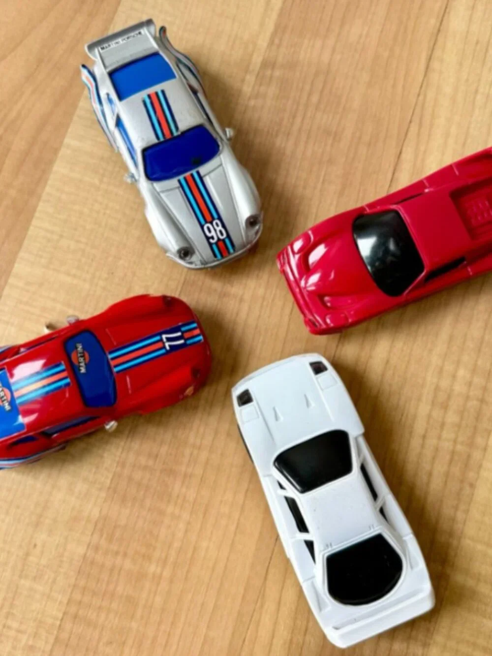 Vintage Slot Car Lot Of 4 - 2 PORSCH, Ferrari F40 & Ferrari F50 - Untested